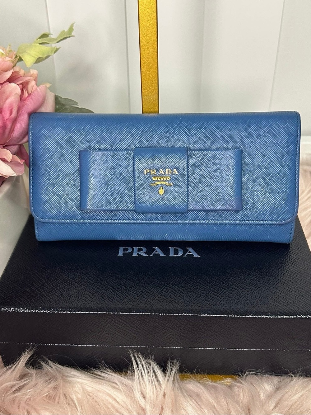 PRADA Bow Long wallet